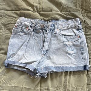 GAP Light Blue Distressed Jean Shorts